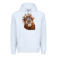 White baby orangutan Premium Hoodie - LillyAllenDesigns
