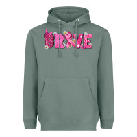 Sage Breast Cancer Brave Heavyweight Hoodie - texasbilliewilder