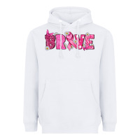 White Breast Cancer Brave Heavyweight Hoodie - texasbilliewilder
