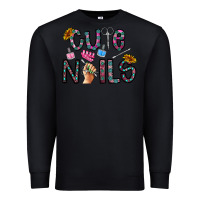 Black cute nails Premium Sweatshirt - CowhideDigitalArt