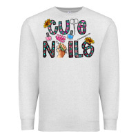 Oatmeal Heather cute nails Premium Sweatshirt - CowhideDigitalArt