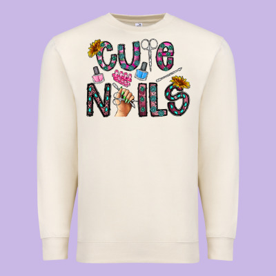 Cute Nails Premium Sweatshirt Designed By Cowhidedigitalart