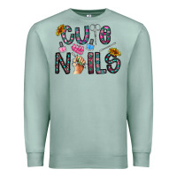 Seafoam cute nails Premium Sweatshirt - CowhideDigitalArt