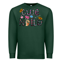 Sports Green cute nails Premium Sweatshirt - CowhideDigitalArt