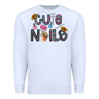 White cute nails Premium Sweatshirt - CowhideDigitalArt