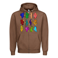 Chestnut christmas glitter cactus Zipper Hoodie - Zillion Design Studio