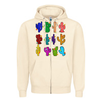 Sandshell christmas glitter cactus Zipper Hoodie - Zillion Design Studio