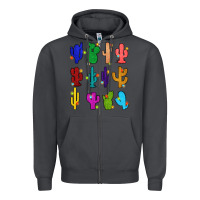 Smoke christmas glitter cactus Zipper Hoodie - Zillion Design Studio