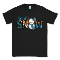Black Let It Snow Snowman Classic Tee - RanaPortraitStore