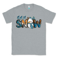 Heather Grey Let It Snow Snowman Classic Tee - RanaPortraitStore