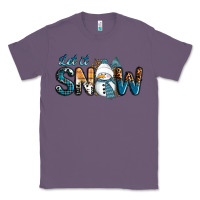 Lavender Let It Snow Snowman Classic Tee - RanaPortraitStore