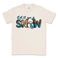 Natural Let It Snow Snowman Classic Tee - RanaPortraitStore