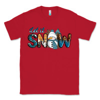 Red Let It Snow Snowman Classic Tee - RanaPortraitStore