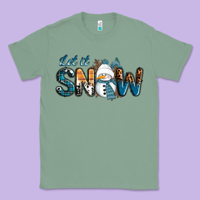 Let It Snow Snowman Classic Tee Designed By Ranaportraitstore