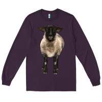 Plum suffolk ewe front Long Sleeve Tee - BarkalooDesign