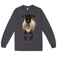 Smoke suffolk ewe front Long Sleeve Tee - BarkalooDesign