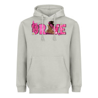 Moon Dust Breast Cancer Brave with Afro Woman Heavyweight Hoodie - texasbilliewilder