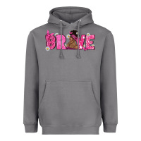 Storm Breast Cancer Brave with Afro Woman Heavyweight Hoodie - texasbilliewilder