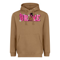 Toasted Coconut Breast Cancer Brave with Afro Woman Heavyweight Hoodie - texasbilliewilder