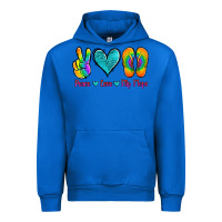 Cobalt peace love flips flops Urban Hoodie - Jasminsmagicworld
