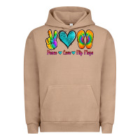 Pigment Burro peace love flips flops Urban Hoodie - Jasminsmagicworld