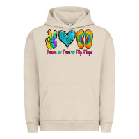 Pigment French Oak peace love flips flops Urban Hoodie - Jasminsmagicworld