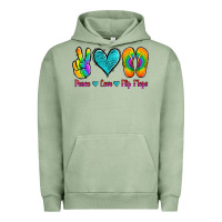 Pigment Oil Green peace love flips flops Urban Hoodie - Jasminsmagicworld