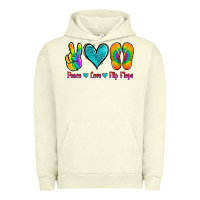 Pigment Pistachio peace love flips flops Urban Hoodie - Jasminsmagicworld