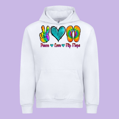 Peace Love Flips Flops Urban Hoodie Designed By Jasminsmagicworld