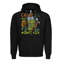Black camp more worry less Zipper Hoodie - texasbilliewilder