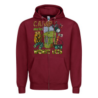 Camp More Worry Less Zipper Hoodie | Teevron