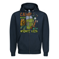 Navy camp more worry less Zipper Hoodie - texasbilliewilder