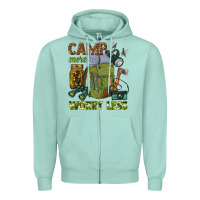 Seafoam camp more worry less Zipper Hoodie - texasbilliewilder