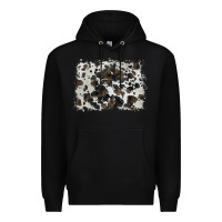 Black cowhide background Premium Hoodie - BarkalooDesign