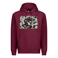 Burgundy cowhide background Premium Hoodie - BarkalooDesign