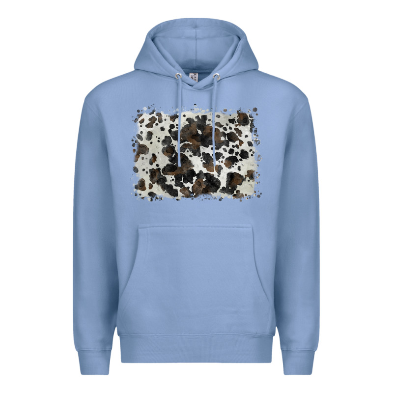 Cowhide Background Premium Hoodie by BarkalooDesign | Teevron