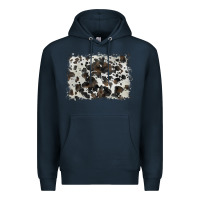 Navy cowhide background Premium Hoodie - BarkalooDesign