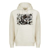 Oatmeal Heather cowhide background Premium Hoodie - BarkalooDesign