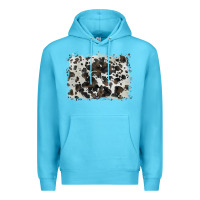 Ocean Blue cowhide background Premium Hoodie - BarkalooDesign