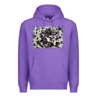 Purple cowhide background Premium Hoodie - BarkalooDesign