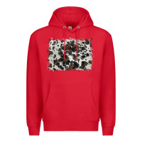 Red cowhide background Premium Hoodie - BarkalooDesign