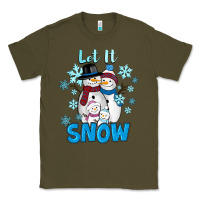 Army Green Let It Snow Classic Tee - RanaPortraitStore
