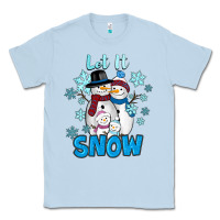 Dusty Blue Let It Snow Classic Tee - RanaPortraitStore