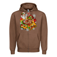 Chestnut christmas cassette tapes Zipper Hoodie - Zillion Design Studio