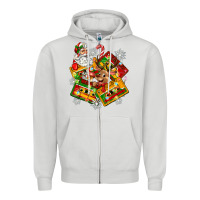 Dove Grey christmas cassette tapes Zipper Hoodie - Zillion Design Studio