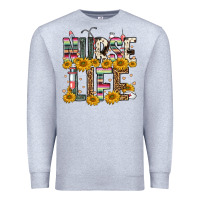 Heather Grey nurse life Premium Sweatshirt - FaDigitalArtStudio