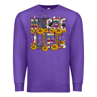 Purple nurse life Premium Sweatshirt - FaDigitalArtStudio