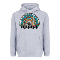 Heather Grey western mama rainbow Heavyweight Hoodie - RanaPortraitStore