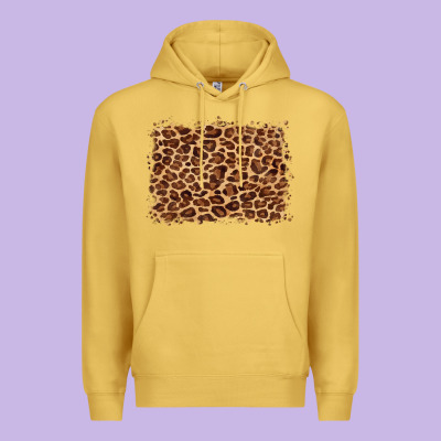 Leopard Background Premium Hoodie Designed By Barkaloodesign