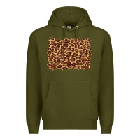 Army Green leopard background Premium Hoodie - BarkalooDesign